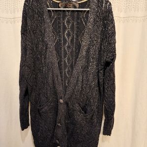 Excellent condition oversized black shimmer knit sweater